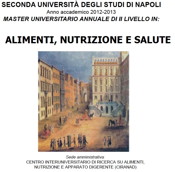 Master di Secondo Livello "Alimenti Nutrizione Salute"