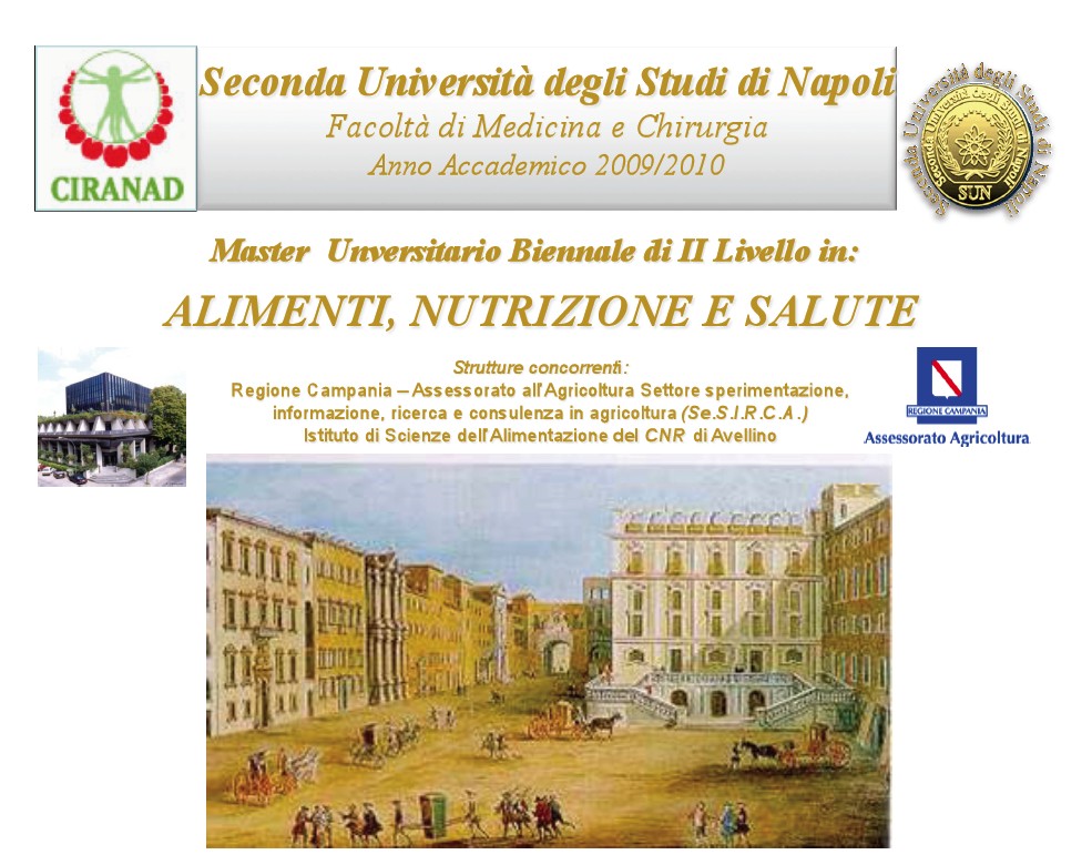 Master di Secondo Livello "Alimenti Nutrizione Salute"